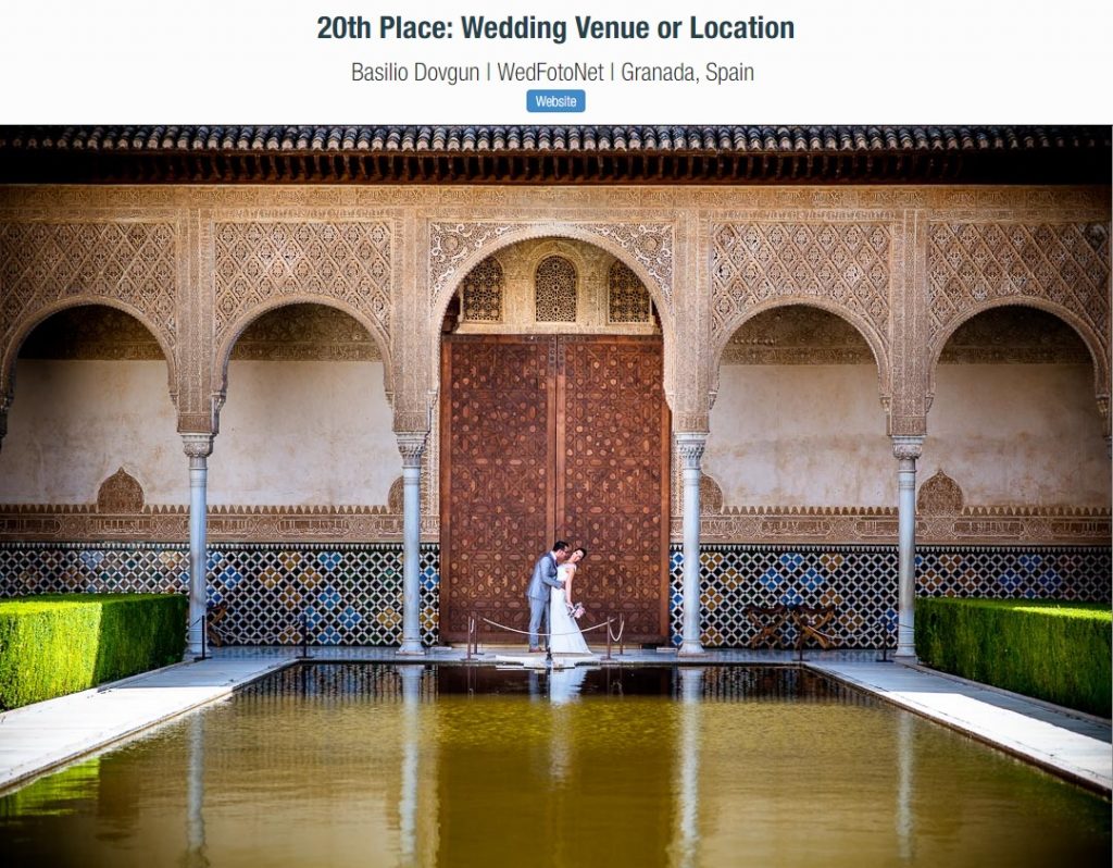 WedFotoNet - ganador de un prestigioso premio de fotógrafos de bodas.